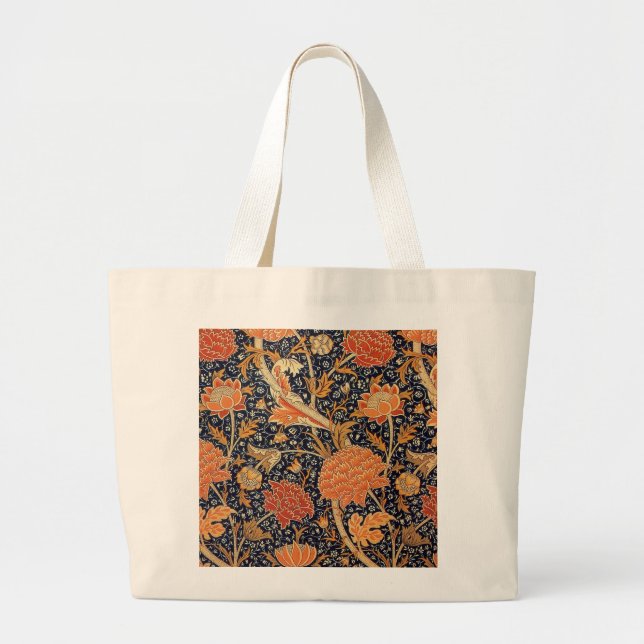 William Morris Cray Wallpaper Pattern Large Tote Bag (Front)