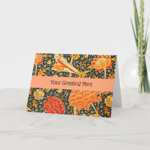 William Morris Cray Wallpaper Pattern Letterpress Thank You Card