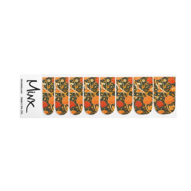 William Morris Cray Wallpaper Pattern Minx Nail Art (Right Hand)