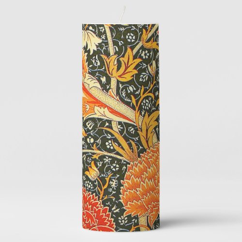 William Morris Cray Wallpaper Pattern Pillar Candle