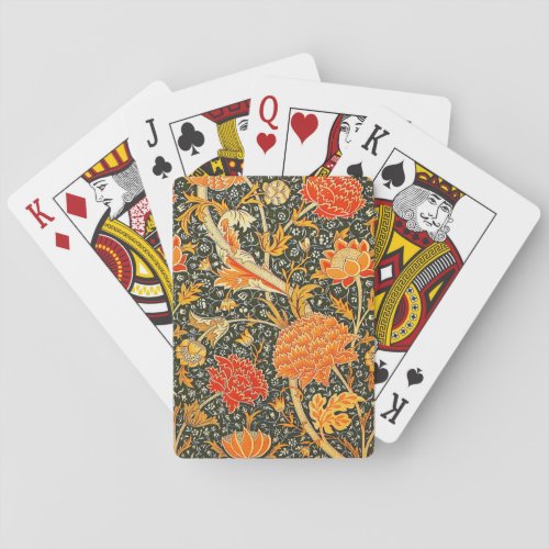 William Morris Cray Wallpaper Pattern Poker Cards