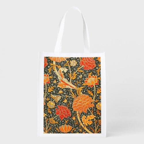 William Morris Cray Wallpaper Pattern Reusable Grocery Bag