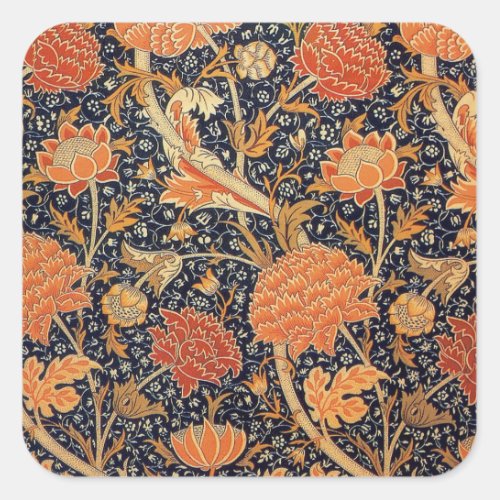 William Morris Cray Wallpaper Pattern Square Sticker