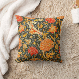 William Morris Cray Wallpaper Pattern Throw Pillow