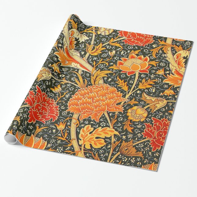 William Morris Cray Wallpaper Pattern Wrapping Paper (Unrolled)