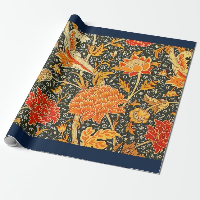 William Morris Cray Wallpaper Pattern Wrapping Paper (Unrolled)