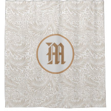 William Morris CUSTOM INITIAL SHOWER CURTAIN