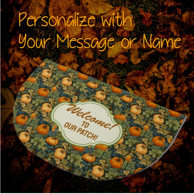 William Morris Customized Autumn Pumpkin Patch Doormat (Creator Uploaded)
