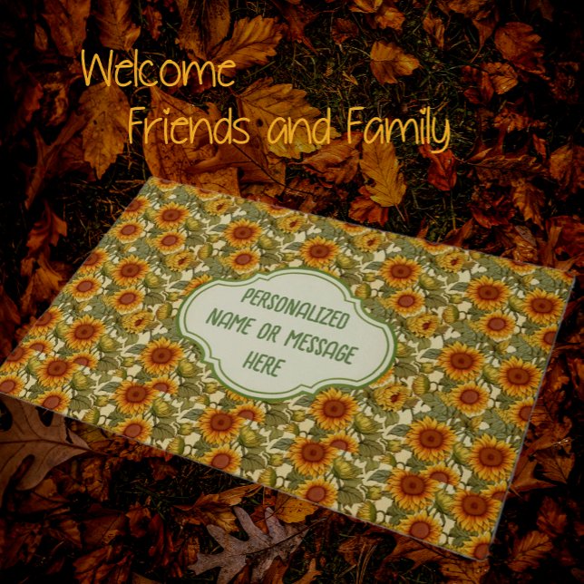 William Morris Customized Autumn Sunflowers Garden Doormat (Creator Uploaded)
