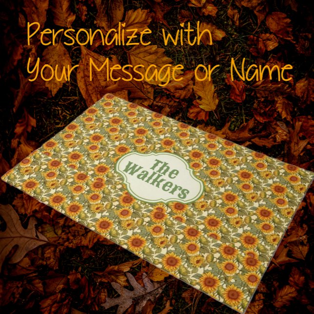William Morris Customized Autumn Sunflowers Garden Doormat (Creator Uploaded)