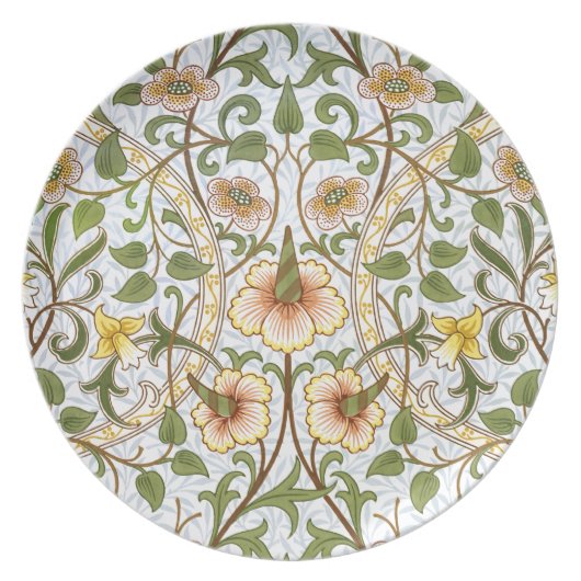 William Morris Daffodil Chintz Pattern Plate (Front)