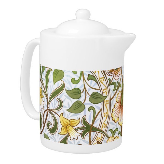 William Morris Daffodil Chintz Pattern Teapot (Left)