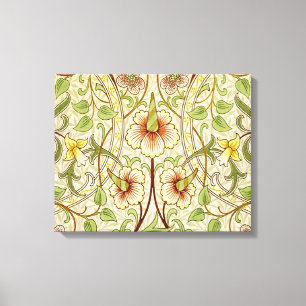 William Morris Daffodil Classic Flower Wallpaper Canvas Print