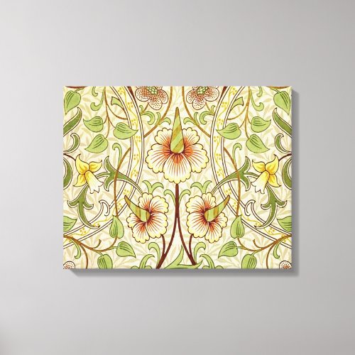 William Morris Daffodil Classic Flower Wallpaper Canvas Print
