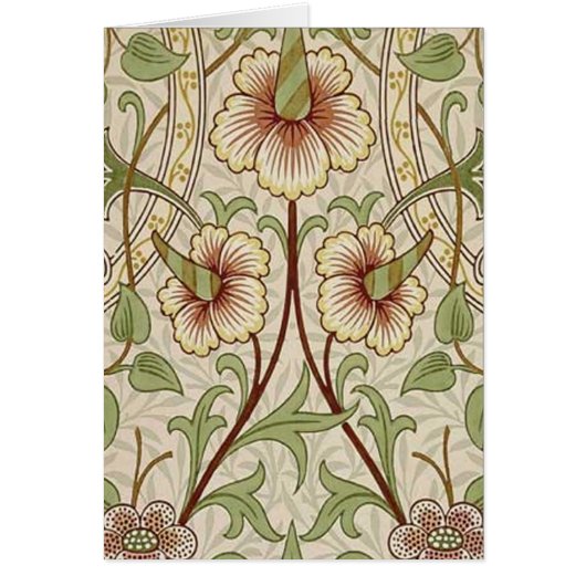 William Morris Daffodil Classic Flower Wallpaper Cards (Front)