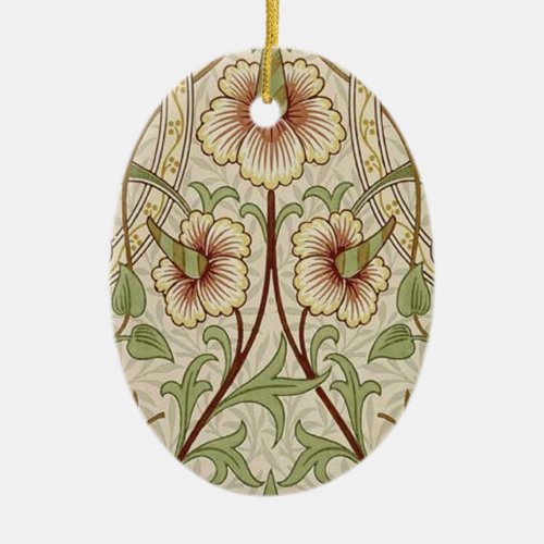 William Morris Daffodil Classic Flower Wallpaper Ceramic Ornament