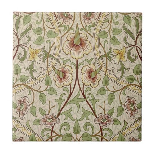 William Morris Daffodil Classic Flower Wallpaper Ceramic Tile