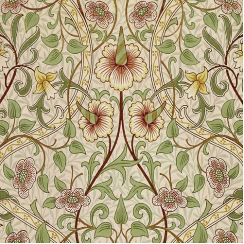William Morris Daffodil Classic Flower Wallpaper Cutout