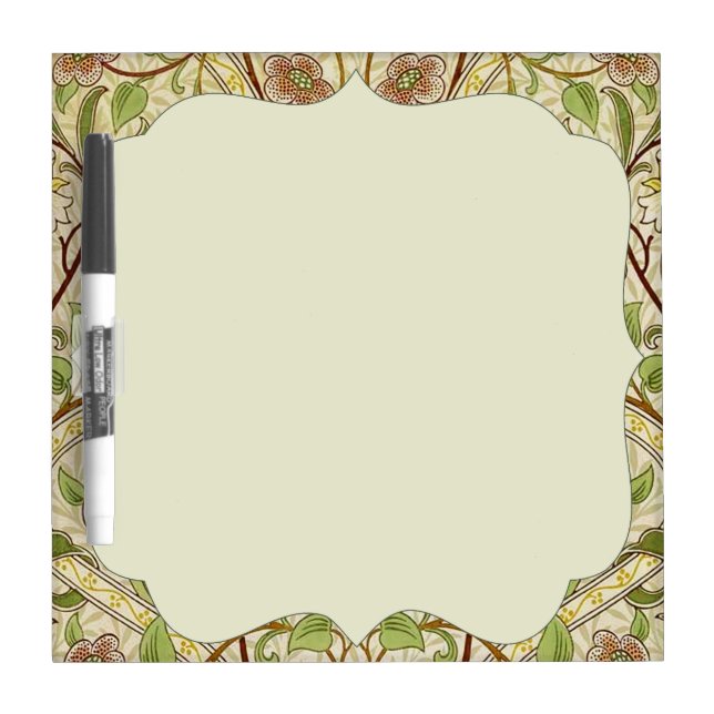 William Morris Daffodil Classic Flower Wallpaper Dry-Erase Board (Front)