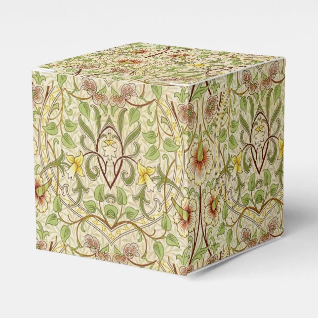 William Morris Daffodil Classic Flower Wallpaper Favor Boxes (Front Side)