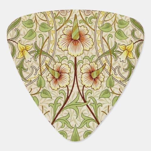 William Morris Daffodil Classic Flower Wallpaper Guitar Pick
