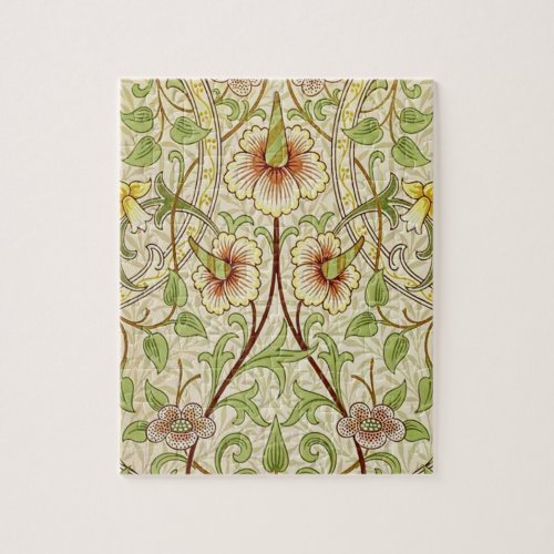 William Morris Daffodil Classic Flower Wallpaper Jigsaw Puzzle