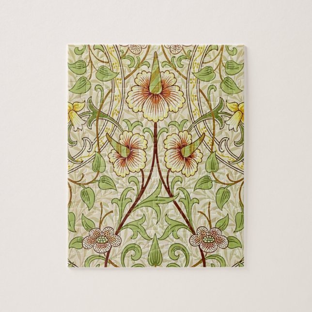 William Morris Daffodil Classic Flower Wallpaper Jigsaw Puzzle (Vertical)