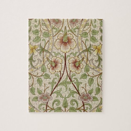 William Morris Daffodil Classic Flower Wallpaper Jigsaw Puzzle