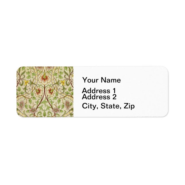 William Morris Daffodil Classic Flower Wallpaper Label (Front)