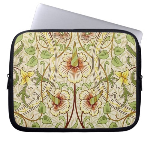William Morris Daffodil Classic Flower Wallpaper Laptop Sleeve