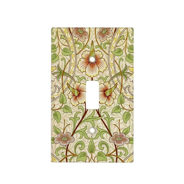 William Morris Daffodil Classic Flower Wallpaper Light Switch Cover (Front)