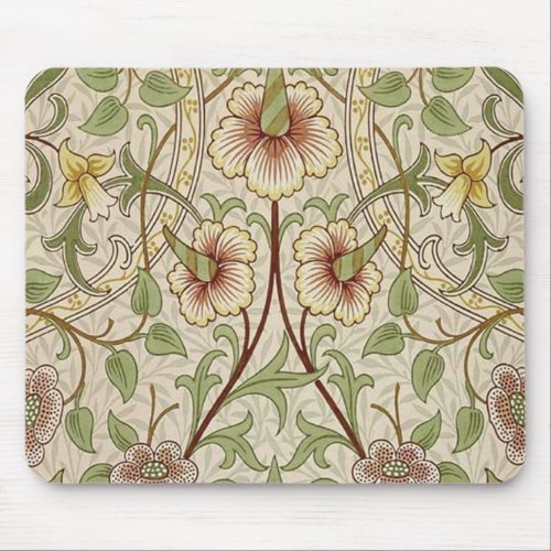 William Morris Daffodil Classic Flower Wallpaper Mouse Pad