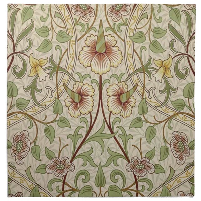 William Morris Daffodil Classic Flower Wallpaper Napkin (Front)