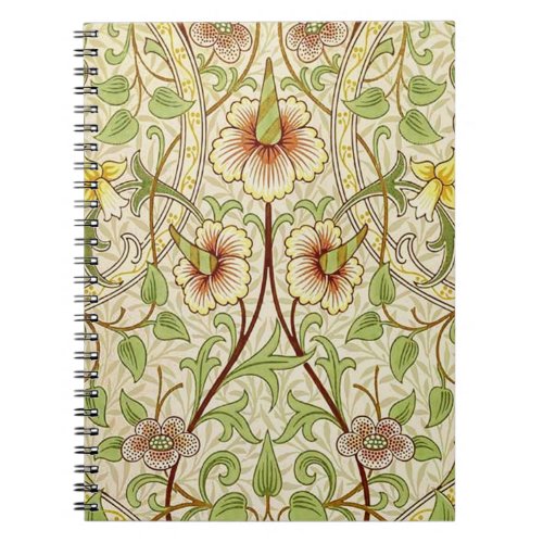 William Morris Daffodil Classic Flower Wallpaper Notebook