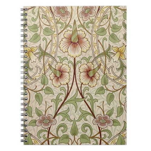 William Morris Daffodil Classic Flower Wallpaper Notebook