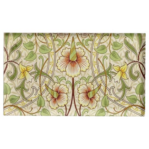 William Morris Daffodil Classic Flower Wallpaper Place Card Holder