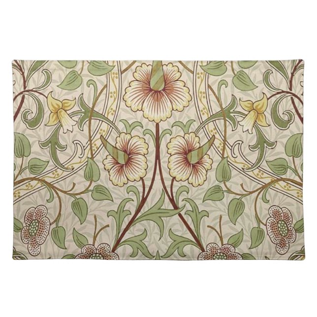 William Morris Daffodil Classic Flower Wallpaper Placemat (Front)