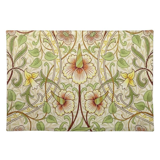 William Morris Daffodil Classic Flower Wallpaper Placemat (Front)