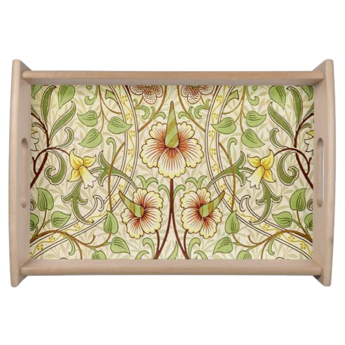 William Morris Daffodil Classic Flower Wallpaper Serving Tray