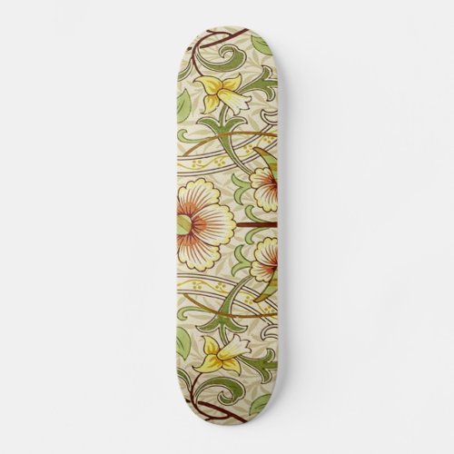 William Morris Daffodil Classic Flower Wallpaper Skateboard