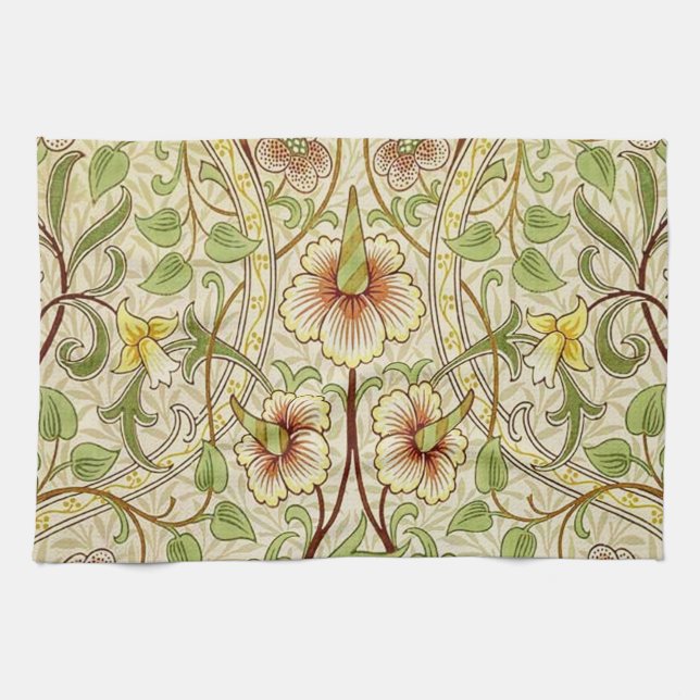 William Morris Daffodil Classic Flower Wallpaper Towel (Horizontal)