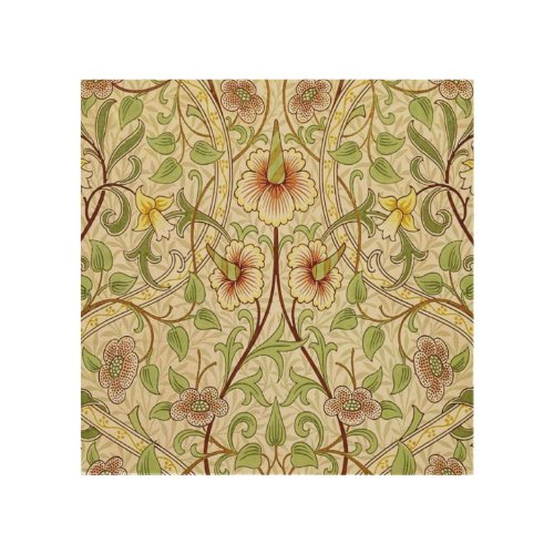 William Morris Daffodil Classic Flower Wallpaper Wood Wall Decor