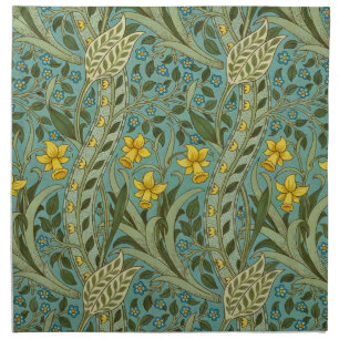 William Morris Daffodil Floral Pattern Classic Cloth Napkin