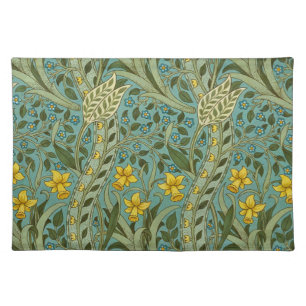 William Morris Daffodil Floral Pattern Classic Cloth Placemat