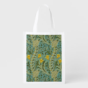 William Morris Daffodil Floral Pattern Classic Grocery Bag