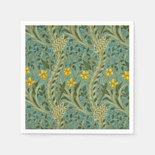 William Morris Daffodil Floral Pattern Classic Napkins