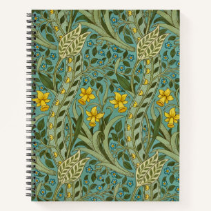 William Morris Daffodil Floral Pattern Classic Notebook