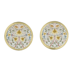 William Morris Daffodil Floral Pattern Cufflinks