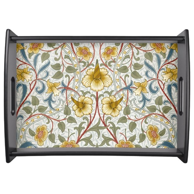 William Morris Daffodil Floral Pattern Serving Tray (Front)