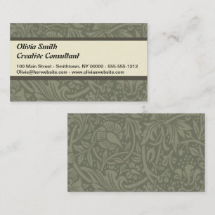 William Morris Daffodil Floral Wallpaper Business Card
